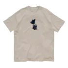 KURO のおすわりKURO シュナウザー 黒い犬 dog クロ Organic Cotton T-Shirt