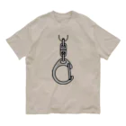 犬田猫三郎のスズリのキーホルダーの金具 オーガニックコットンTシャツ