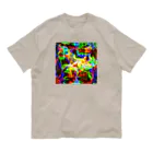 アインシュタインキャットのダナエ（スクウェア）（レンブラント） Organic Cotton T-Shirt