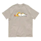 サトウノリコ*のピスピスゆーて寝るネコ【しまミケ】 Organic Cotton T-Shirt