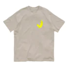 83-はちみつ-のレオパ83 イエロー オーガニックコットンTシャツ