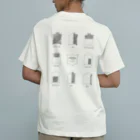 KL-storeのバックプリントT #01 革の部位 Organic Cotton T-Shirt