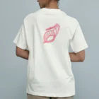 エリアシ刈り上げタイショップのHORAGAI PINK オーガニックコットンTシャツ