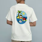 Cody the Lovebirdの（両面）コガネメキシコインコ　サーフィン　＆　南の島で夏休み Organic Cotton T-Shirt