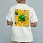 pekopeko no pelo's shop！のマイヤーレモン［Back print］ オーガニックコットンTシャツ