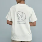 くりむしようかんのテワタサナイーヌロゴ（紺） オーガニックコットンTシャツ