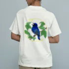やちよ｜リアル鳥イラストのオオルリくん オーガニックコットンTシャツ