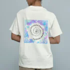 COCONUTchanのカタカムナウタヒ第5首第6首雨露デザイン オーガニックコットンTシャツ