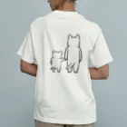 momotoの猫親子柄（単色） Organic Cotton T-Shirt