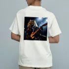 Gavi'sのRockなCat ギターバージョン3 オーガニックコットンTシャツ