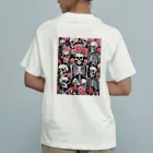 Skull sectionの薔薇とドクロ オーガニックコットンTシャツ