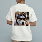 naftethのスパイ犬コードネームハスキー オーガニックコットンTシャツ