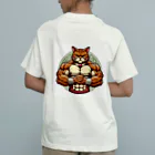 MUSCLE CAT 🐈🐈‍⬛のマッスルキャット　キジ虎 オーガニックコットンTシャツ