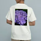 yurisacinの紫陽花（紫） オーガニックコットンTシャツ