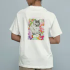 APT406のmon petit Jardin オーガニックコットンTシャツ