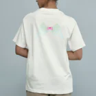 メルティカポエミュウのさくららにゃん(せなかに天使の羽) オーガニックコットンTシャツ