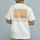 fouchanのふーちゃんひょっこりバックプリントTシャツ オーガニックコットンTシャツ