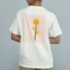 Marikoの黄色のお花 オーガニックコットンTシャツ