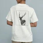 toejanssonのDEER 609 White Organic Cotton T-Shirt