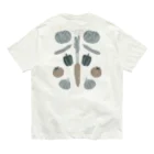 たっちからぁショップのなでなで野菜アースカラー Organic Cotton T-Shirt