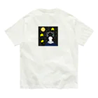 yayoiboy 弥生ボーイくんの弥生ボーイくん夜の富士山の上でひと休み オーガニックコットンTシャツ