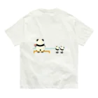 エミリオの子供に内緒でスイカを食べるパンダママと勘付いた双子パンダ Organic Cotton T-Shirt