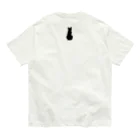 アトリエGINのロシアンブルー銀　猫の100% Tシャツ(オリジナルVer) オーガニックコットンTシャツ