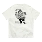 スパイスカレーと珈琲 ティケの表ロゴ・裏がねちゃん Organic Cotton T-Shirt