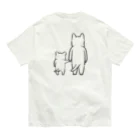 momotoの猫親子柄（単色） Organic Cotton T-Shirt