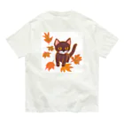 MYST_RIVENの紅葉と三毛猫 Organic Cotton T-Shirt