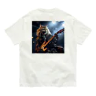 Gavi'sのRockなCat ギターバージョン3 オーガニックコットンTシャツ