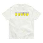 BEERのビール_ロゴ(透過) オーガニックコットンTシャツ