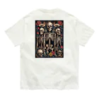 Skull sectionのドクロと薔薇 オーガニックコットンTシャツ