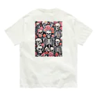 Skull sectionの薔薇とドクロ オーガニックコットンTシャツ