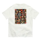 Skull sectionのドクロと花 オーガニックコットンTシャツ