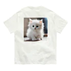 SkyBlueのキュートな子猫 オーガニックコットンTシャツ