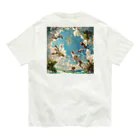 AQUAMETAVERSEのワンちゃんたちのパラダイス アメジスト 2846 オーガニックコットンTシャツ