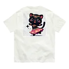 ベリーBellyの黒猫ベリーダンス オーガニックコットンTシャツ