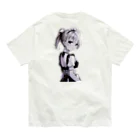 agomamushiの見返り金髪ポニテメイドさんモノクロバージョン Organic Cotton T-Shirt