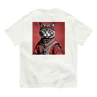 hogarakuの縄文猫 オーガニックコットンTシャツ