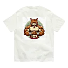 MUSCLE CAT 🐈🐈‍⬛のマッスルキャット　キジ虎 オーガニックコットンTシャツ