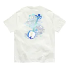 綾錦工房 りこりすの三味線 -雪月花-【月下美人】 Organic Cotton T-Shirt