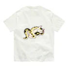 Nyoppuの蛇のぷにちゃん、手に絡まるTシャツ（バックプリント） Organic Cotton T-Shirt