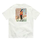 nidan-illustrationの"双輪車娘之圖會" 1-#2 オーガニックコットンTシャツ