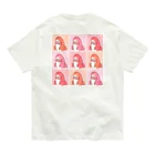 サメ わりとおもいの9匹のサメピンクバックプリント Organic Cotton T-Shirt