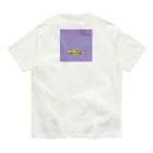 tsuriii(ツリー）の立つ鳥跡を濁さず（purple） オーガニックコットンTシャツ