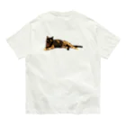 水彩屋のサビ猫で虎柄 オーガニックコットンTシャツ