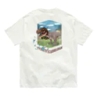 すとろべりーガムFactoryの【バックプリント】 ティラノサウルス Organic Cotton T-Shirt