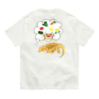 もむのふの爬虫類グッズやさんの夢見るフトアゴちゃんバックプリント Organic Cotton T-Shirt