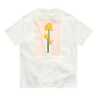 Marikoの黄色のお花 オーガニックコットンTシャツ